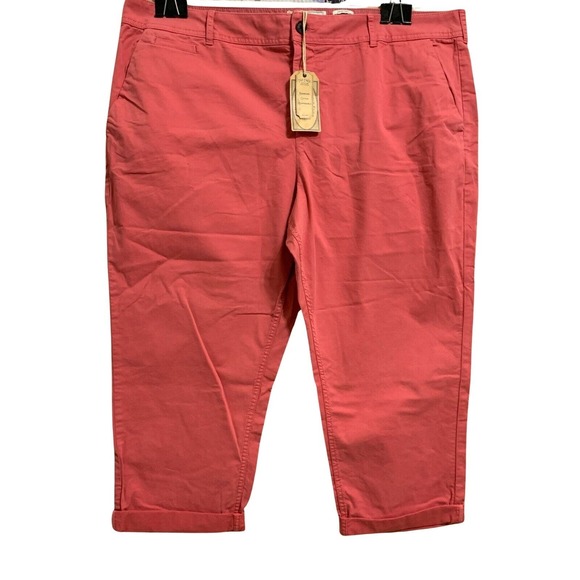 FAT FACE DEVON Ankle Grazer Chinos Red Berry Sz 16S NWT - Picture 1 of 12
